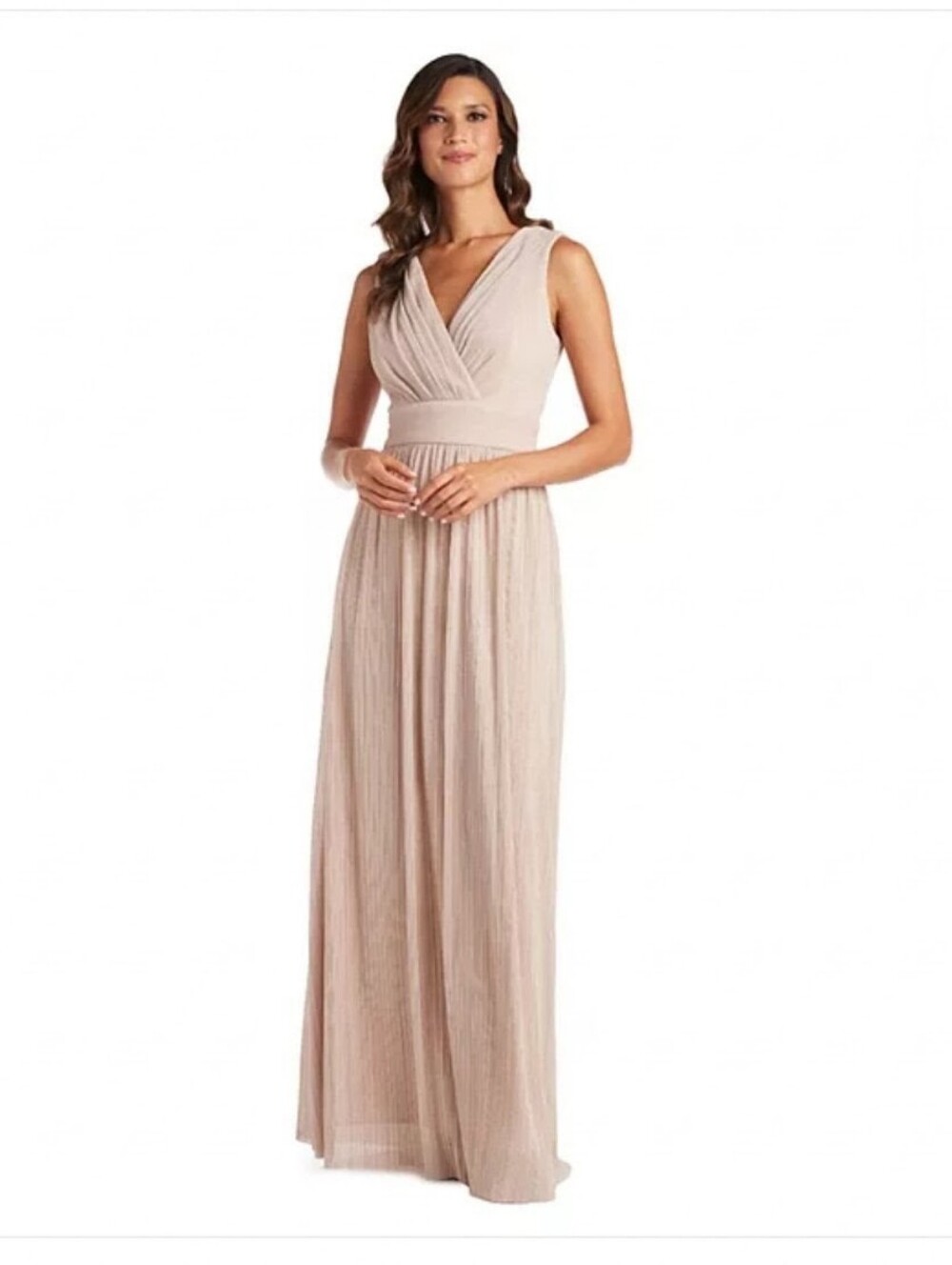 Sleeveless V-Neck Maxi Dress R&M Richards Size 18